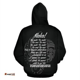 Haka Zip Up Hoodie Maori Moko