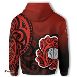 Lest We Forget Hoodie, Maori Poppy Flowers Pullover Hoodie