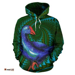 New Zealand Hoodie, Pukeko Koru Pullover Hoodie 02