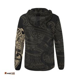 Maori Tattoo Hoodie, New Zealand Zip Up Hoodie