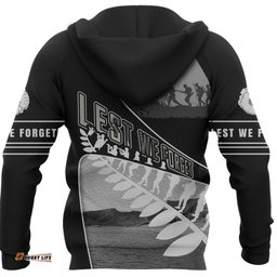 ANZAC Day New Zealand Hoodie, Never Forget Pullover Hoodie