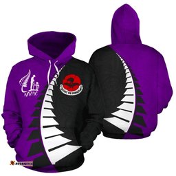Lest We Forget New Zealand Hoodie with Violet