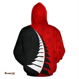 Lest We Forget New Zealand Hoodie with Red