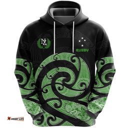 New Zealand Maori Rugby Kirituhi Tattoo Hoodie