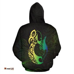 Light Maori Manaia New Zealand Hoodie Green