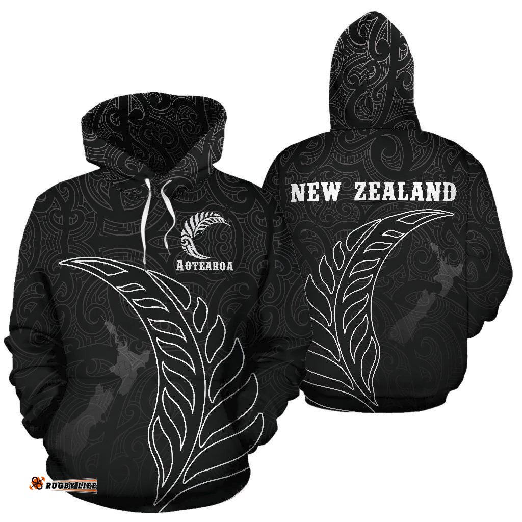 Aotearoa Silver Fern Netball Style Hoodie