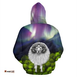 New Zealand Sheep Hoodie Southern Lights