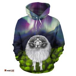 New Zealand Sheep Hoodie Southern Lights