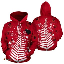 New Zealand Hoodie Silver Fern Christmas Tree