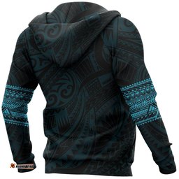 New Zealand Customized Aotearoa Maori Tattoo All Over Print Hoodie, Sea Style