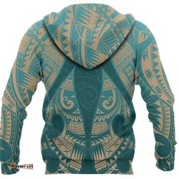 New Zealand Maori Hoodie, Hei Matau Tattoo Pullover Hoodie