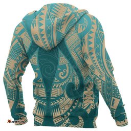 New Zealand Maori Hoodie, Hei Matau Tattoo Pullover Hoodie