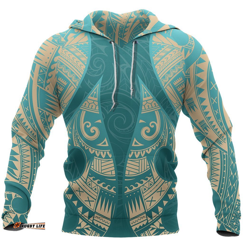 New Zealand Maori Hoodie, Hei Matau Tattoo Pullover Hoodie