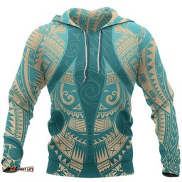 New Zealand Maori Hoodie, Hei Matau Tattoo Pullover Hoodie
