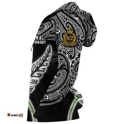 ANZAC Australia And New Zealand Hoodie, Poppy Fern Lest We Forget Pullover Hoodie