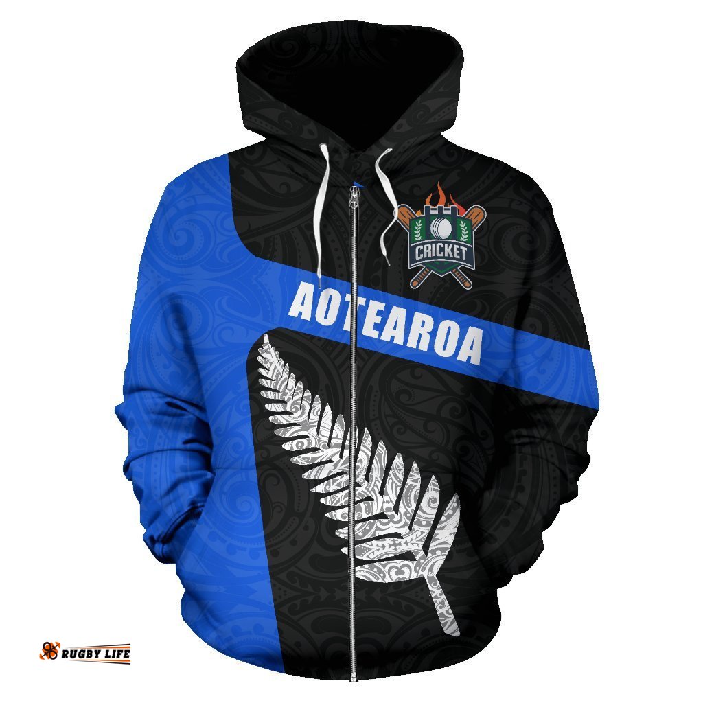Aotearoa Cricket Zip Up Hoodie
