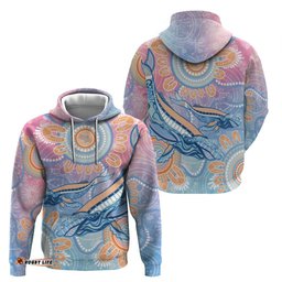 RugbyLife Shop Aussie NAIDOC Week Pastel Hoodie Dreaming Whales LT7