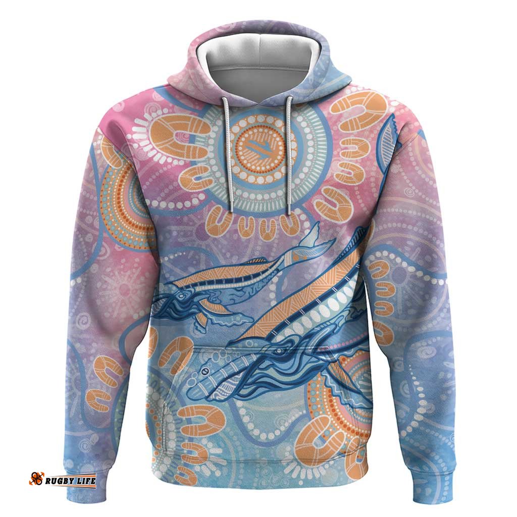 RugbyLife Shop Aussie NAIDOC Week Pastel Hoodie Dreaming Whales LT7