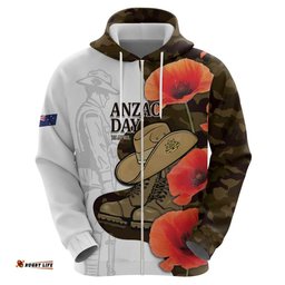 RugbyLife Shop Australia ANZAC Day Hoodie Boots And Slouch Hat Lest We Forget LT14