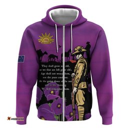 RugbyLife Shop ANZAC Soldier and War Animals Hoodie We Will Remember Them LT15