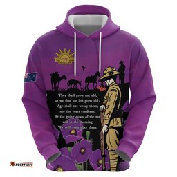 RugbyLife Shop ANZAC Soldier and War Animals Hoodie We Will Remember Them LT15