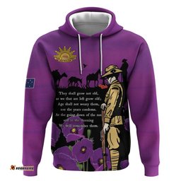 RugbyLife Shop ANZAC Soldier and War Animals Hoodie We Will Remember Them LT15