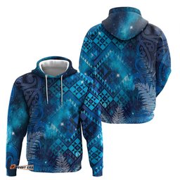RugbyLife Shop Aotearoa Taniko Matariki Hoodie Cosmic Blue LT7