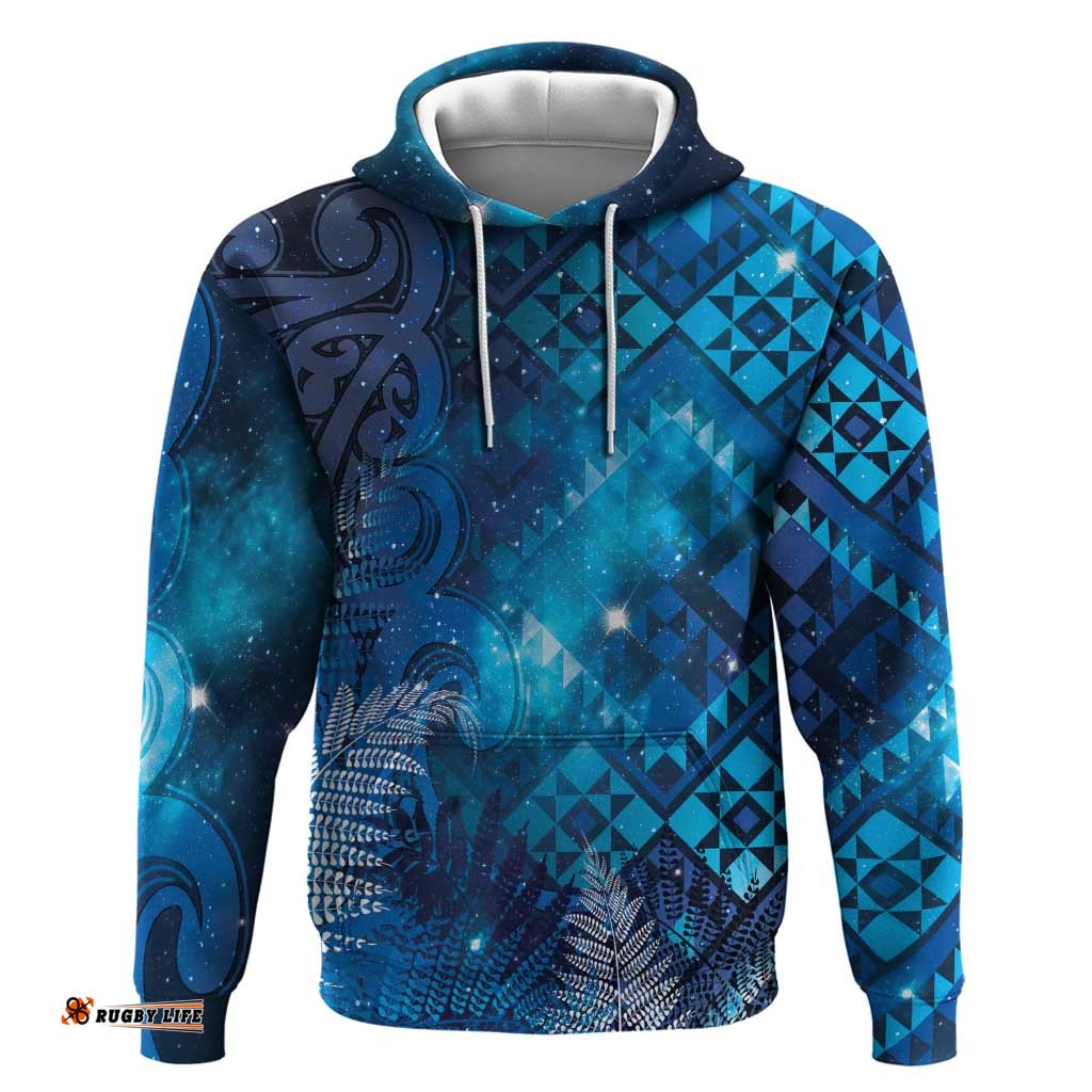 RugbyLife Shop Aotearoa Taniko Matariki Hoodie Cosmic Blue LT7