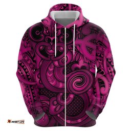 RugbyLife Shop Aotearoa Maori Hei Tiki Hoodie Mawhero Kowhaiwhai Puhoro Motif LT9