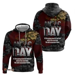 RugbyLife Shop Australia ANZAC Day Hoodie We Will Remember Them Poppy Camouflage LT14