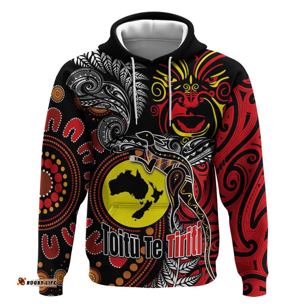 RugbyLife Shop Aotearoa and Australia Toitu Te Tiriti Hoodie Honour the Treaty - Stand Together Stand Stronger LT03