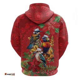 RugbyLife Shop Aussie Native Bird Hoodie Aboriginal Inspired Christmas LT9