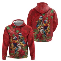 RugbyLife Shop Aussie Native Bird Hoodie Aboriginal Inspired Christmas LT9