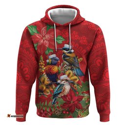 RugbyLife Shop Aussie Native Bird Hoodie Aboriginal Inspired Christmas LT9