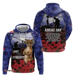 RugbyLife Shop ANZAC Day Hoodie Lest We Forget DT05