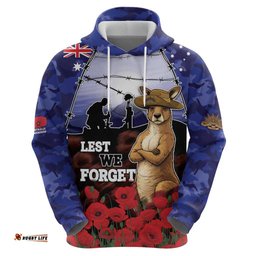 RugbyLife Shop ANZAC Day Hoodie Lest We Forget DT05