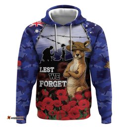RugbyLife Shop ANZAC Day Hoodie Lest We Forget DT05