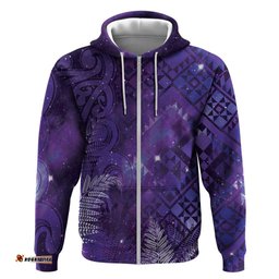 RugbyLife Shop Aotearoa Taniko Matariki Hoodie Cosmic Violet LT7