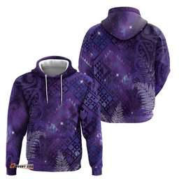 RugbyLife Shop Aotearoa Taniko Matariki Hoodie Cosmic Violet LT7