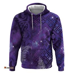 RugbyLife Shop Aotearoa Taniko Matariki Hoodie Cosmic Violet LT7