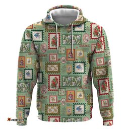 RugbyLife Shop Aussie Birds Christmas La La Land Hoodie Green Vintage Stamp Edition LT9