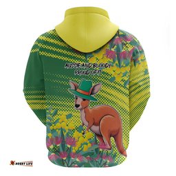 RugbyLife Shop Aussie and Bloody Proud of It Hoodie Happy Australia Day LT9