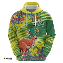 RugbyLife Shop Aussie and Bloody Proud of It Hoodie Happy Australia Day LT9