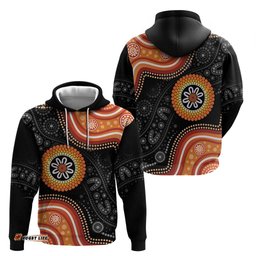 RugbyLife Shop Australia Aboriginal Art Hoodie Indigenous Proud LT14