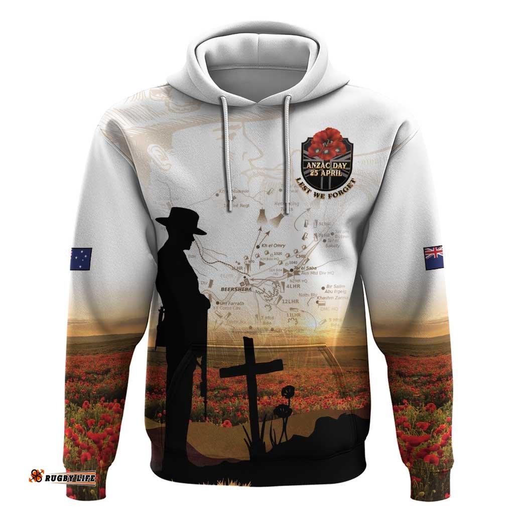 RugbyLife Shop Australia And New Zealand ANZAC Day Hoodie Battle Of Beersheba LT05