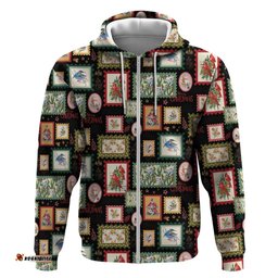 RugbyLife Shop Aussie Birds Christmas La La Land Hoodie Black Vintage Stamp Edition LT9