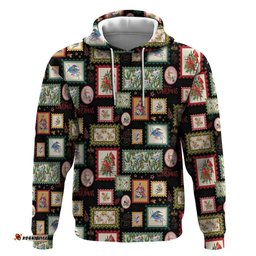 RugbyLife Shop Aussie Birds Christmas La La Land Hoodie Black Vintage Stamp Edition LT9