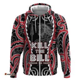 RugbyLife Shop Aotearoa Waitangi Day Hoodie Maori Warrior Tribal Tattoo LT05