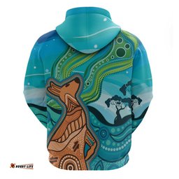 RugbyLife Shop Aussie Aurora Borealis Aboriginal Art Hoodie LT7