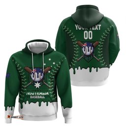 RugbyLife Shop Australia 2026 Baseball Custom Hoodie Go Aussie Drip Style LT14